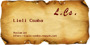 Lieli Csaba névjegykártya